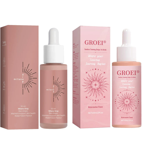 Natural sunless tanning drops for face and body