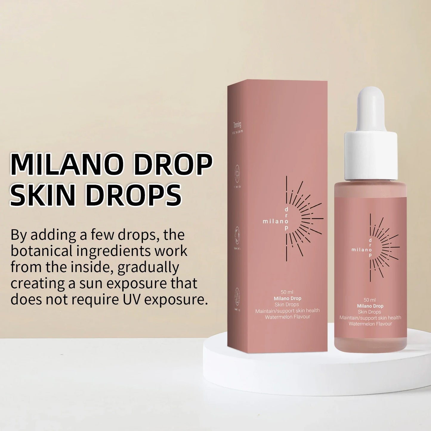 Sunless tan drops – no UV exposure needed