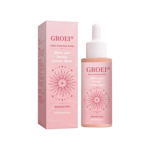 Self tanning serum drops close up